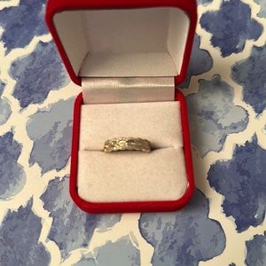 10k yellow gold Diamond stacking or wedding band